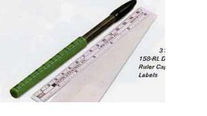 Cardinal Health Devon Traditional Skin Marker with Ruler and Labels, Dual Tip MK 203749