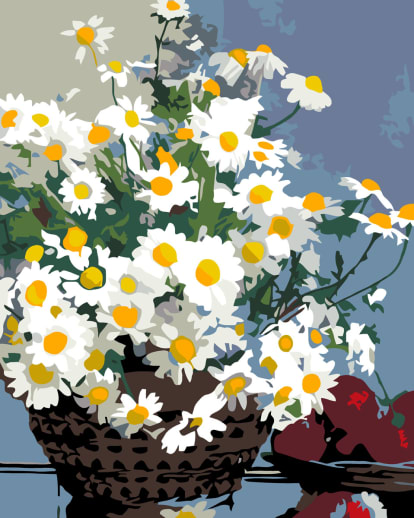 Artwille Paint by Number - Chamomiles in a Basket