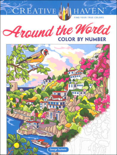 Around the World Color by Number Coloring Book (Creative Haven)
