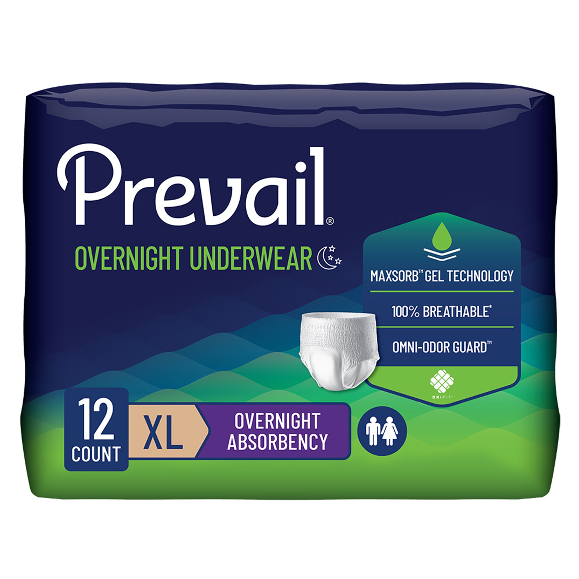 Prevail Overnight Absorbent Underwear, Extra Large MK 1189997