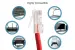 Cat5e Ethernet Patch Cable, Non-Booted, UTP, 3 ft, Red