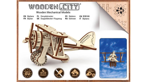 Wooden City - Biplane Model