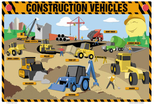 Construction Vehicles Placemat