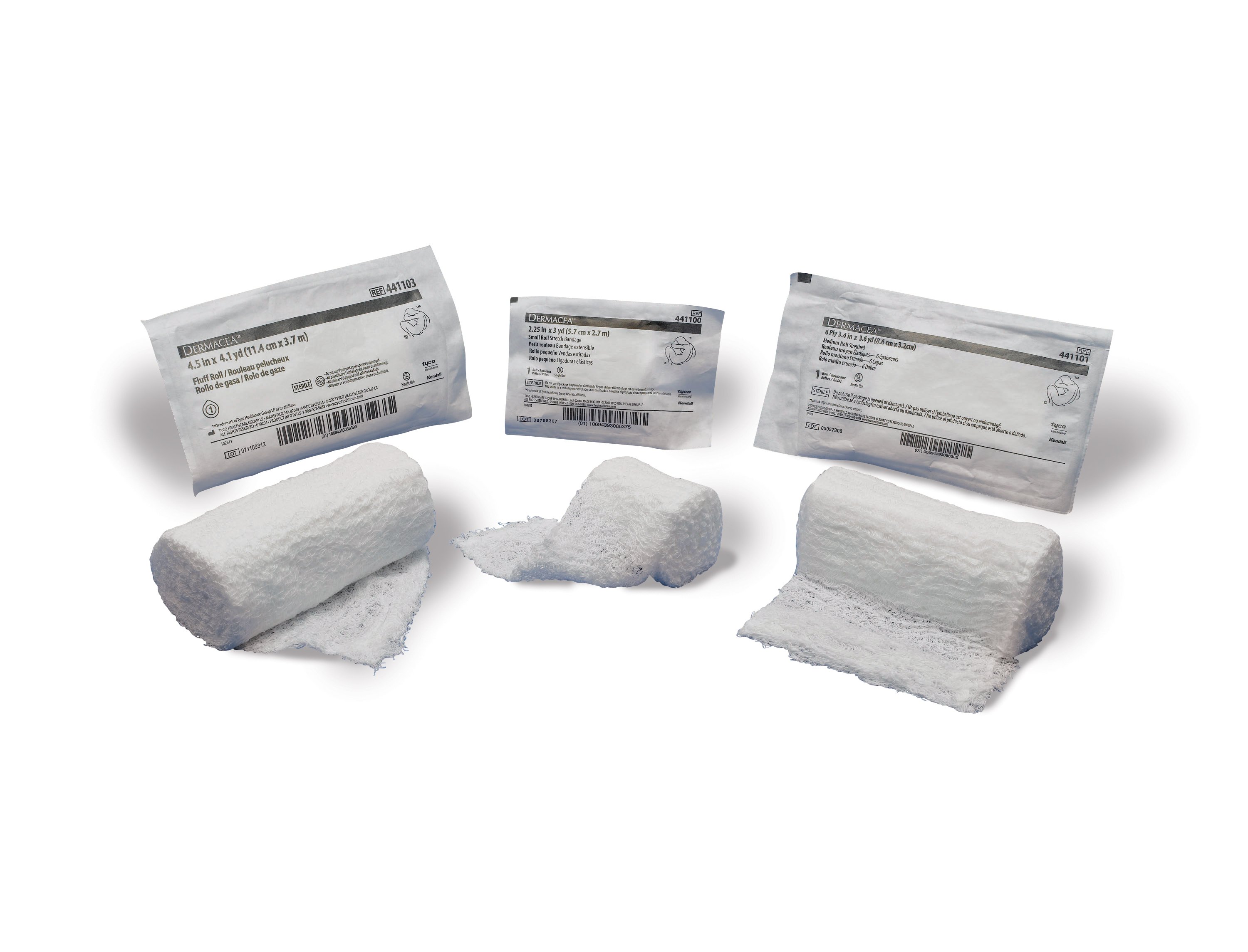 Dermacea Sterile Fluff Bandage Roll, 2 Inch x 4-1/8 Yard, 3-Ply MK 529113