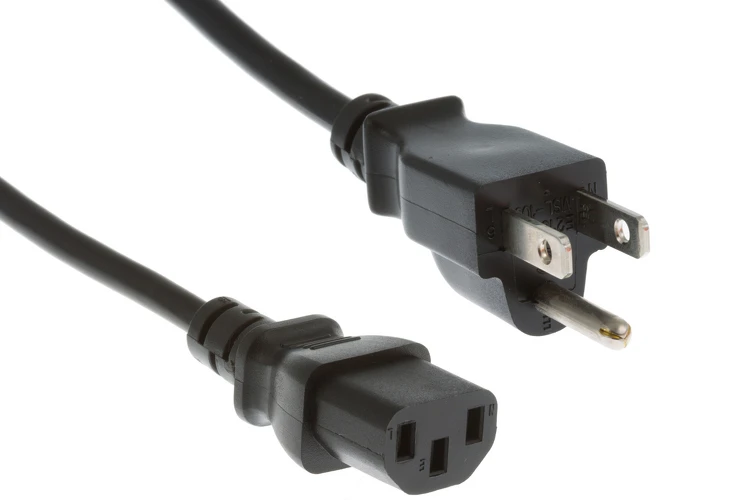 5-15P to C13 HP Compatible AC Power Cord| 18 AWG | 6 ft | Black