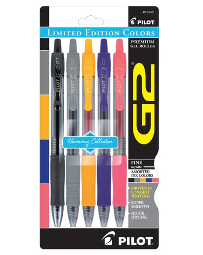 G2 Harmony Fine Point Pens (assorted 5 pack)