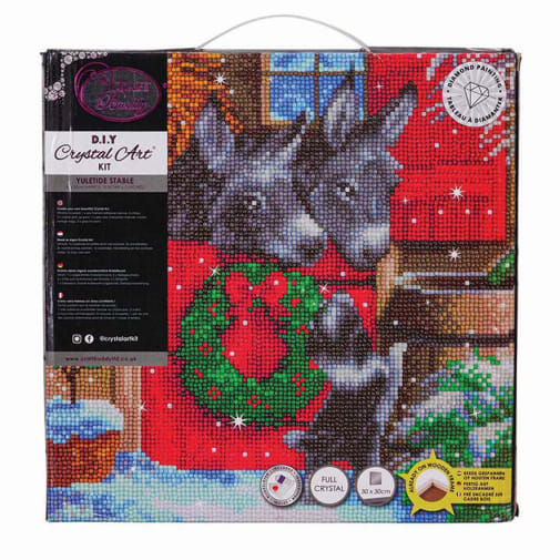 Crystal Art Medium Framed Kit - Yuletide Stable