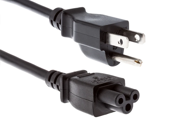 AC Power Cord, 5-15P to C5, 18 AWG, 10ft