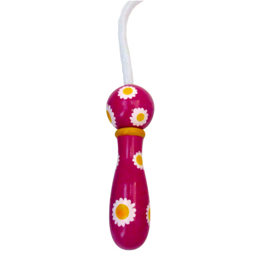 Flowers Wooden Skipping Rope
