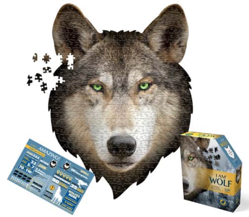 I AM Wolf Shaped Jigsaw Puzzle - 550 pieces