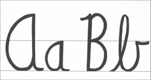 Cursive Display Cards