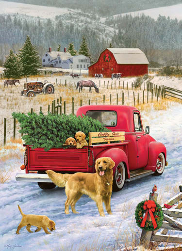 Cobble Hill Red Truck Farm Tray Puzzle (35 piece)