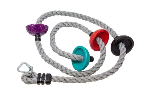 Slackers NinjaLine 7 Ft Climbing Rope with Foot Holds | Bolder Play