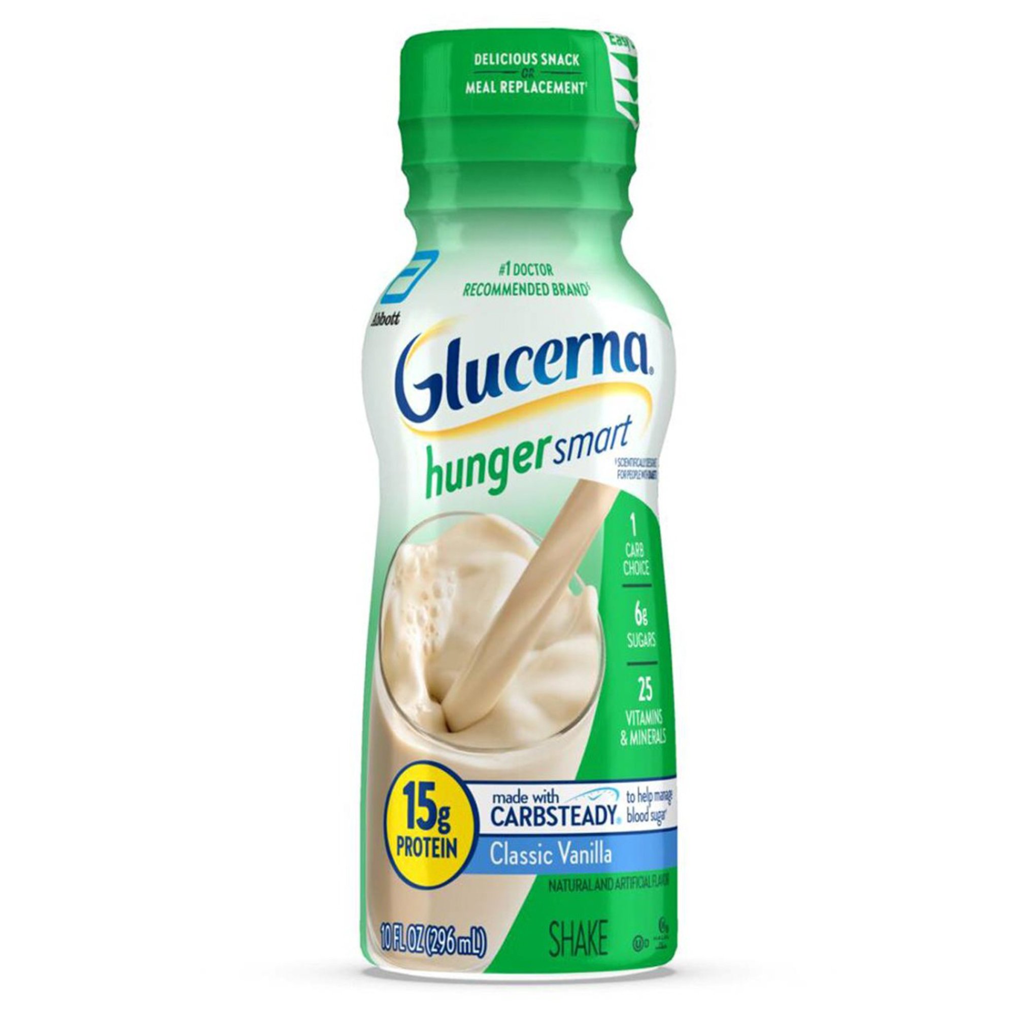 Glucerna Hunger Smart Shake, Vanilla Flavor, 10-ounce bottle MK 1207547
