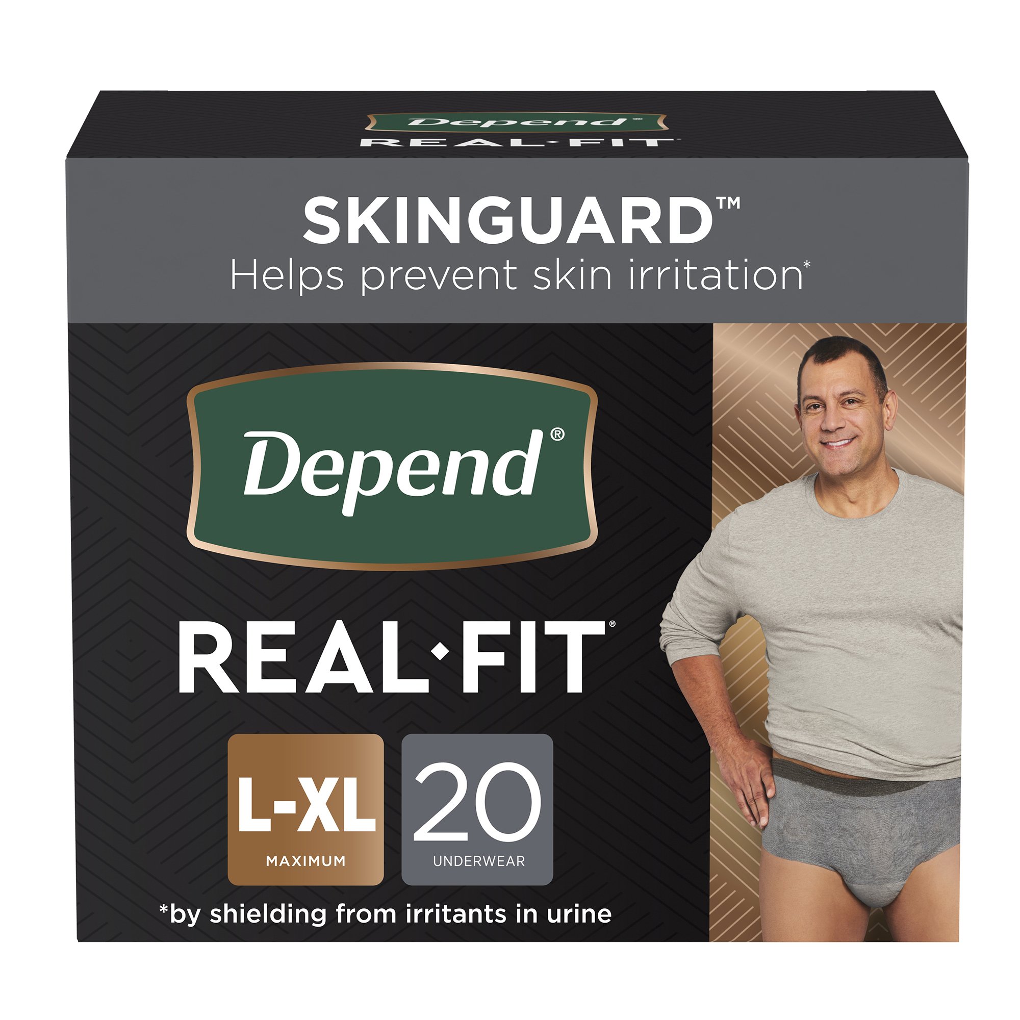Depend Real Fit Maximum Absorbent Underwear, Large / Extra Large MK 1132145