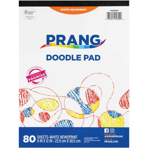 Doodle Paper Pad 9" x 12" 80 sheets