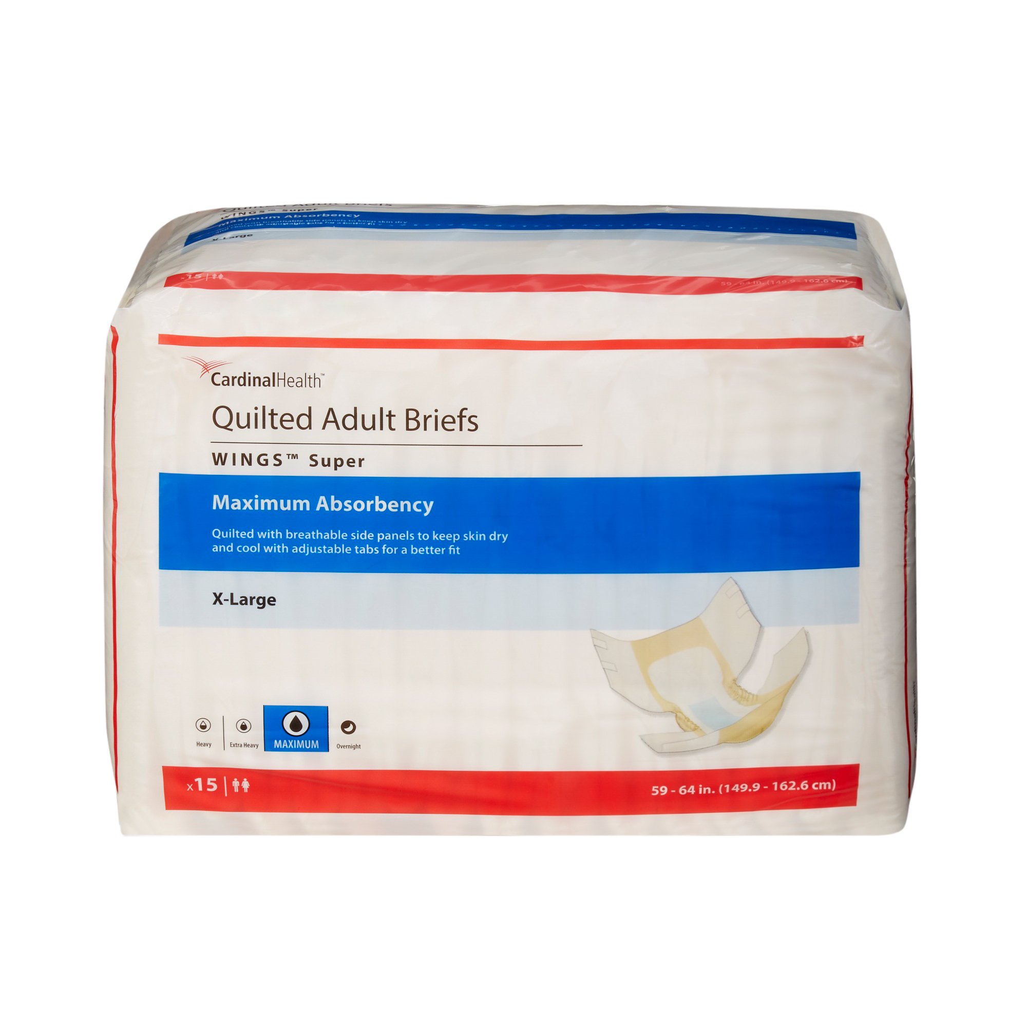Wings Super Quilted Maximum Absorbency Incontinence Brief, Extra Large MK 960585