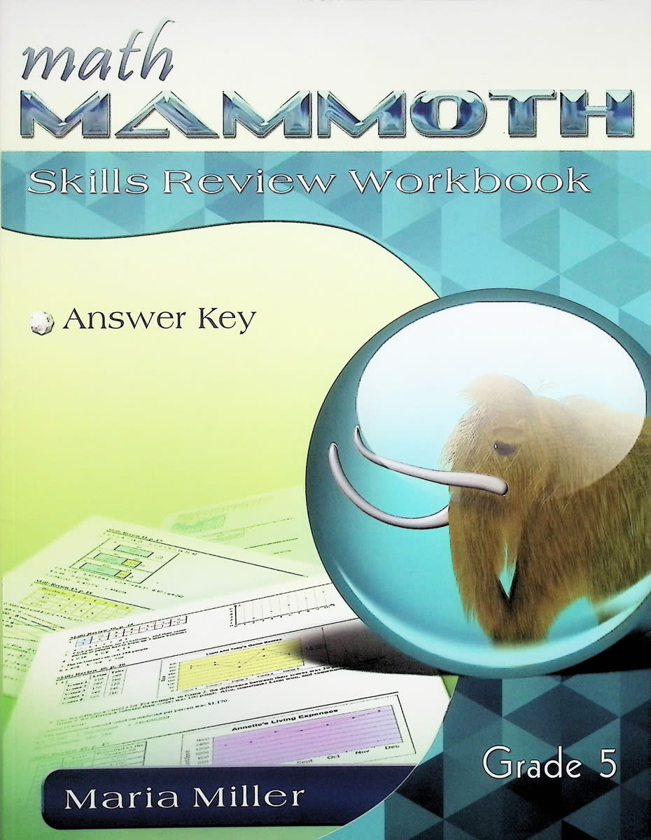 Math Mammoth Grade 5 Color Skills Review Workbook Answer Key (2020 Edition)