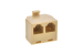 RJ12 (6P6C) Modular T Adapter 1 Male to 2 Female, Ivory