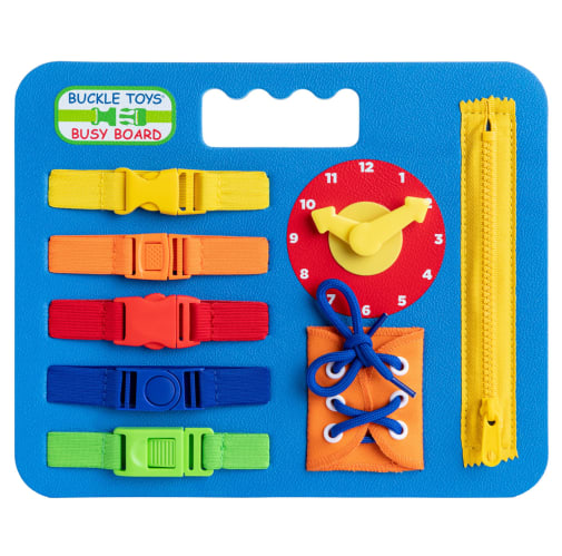 Buckle Toys Busy Board (Blue)