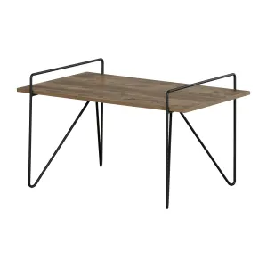 Coffee table with metal legs