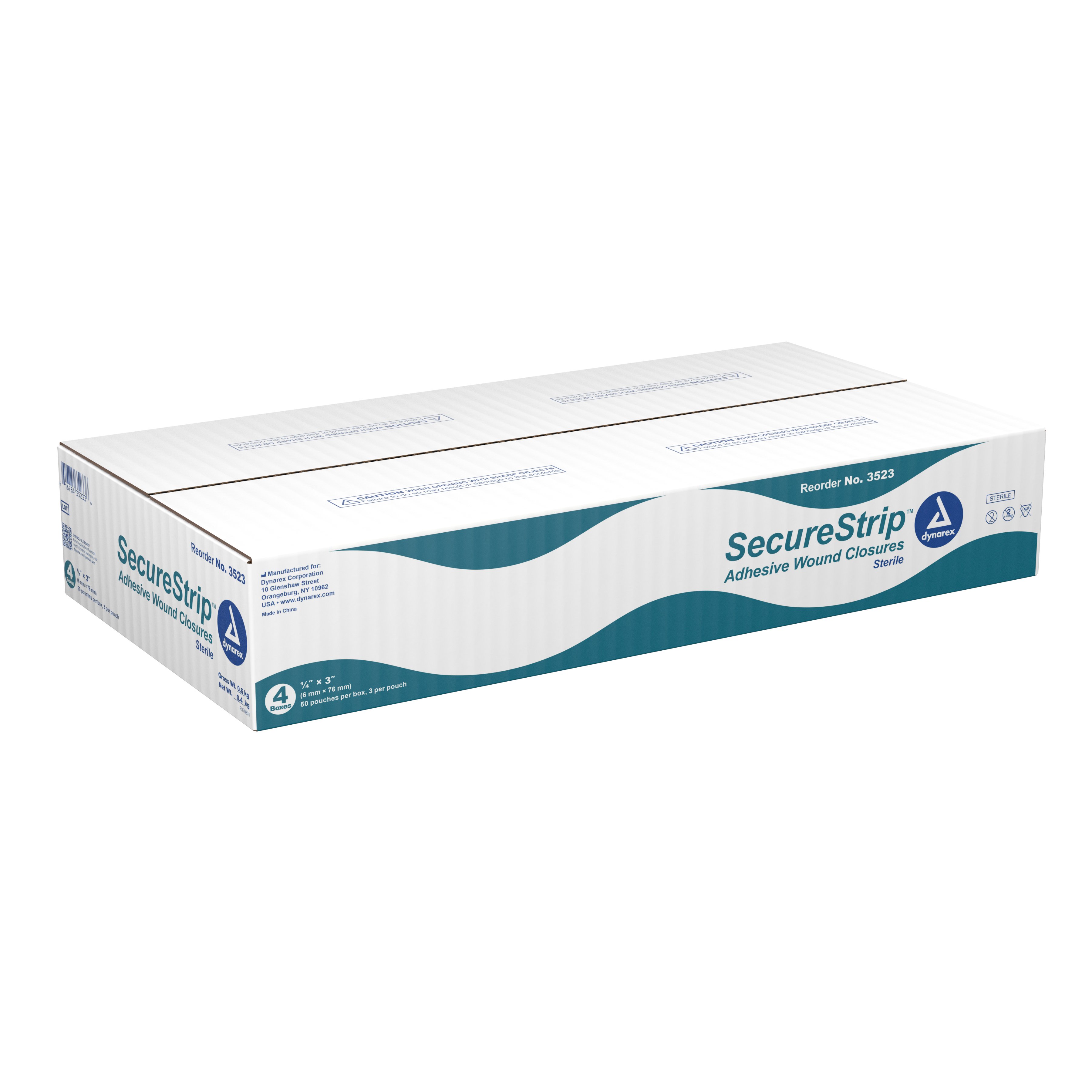 dynarex Secure Strip Adhesive Wound Closure Strip,  by 3 Inches MK 811875