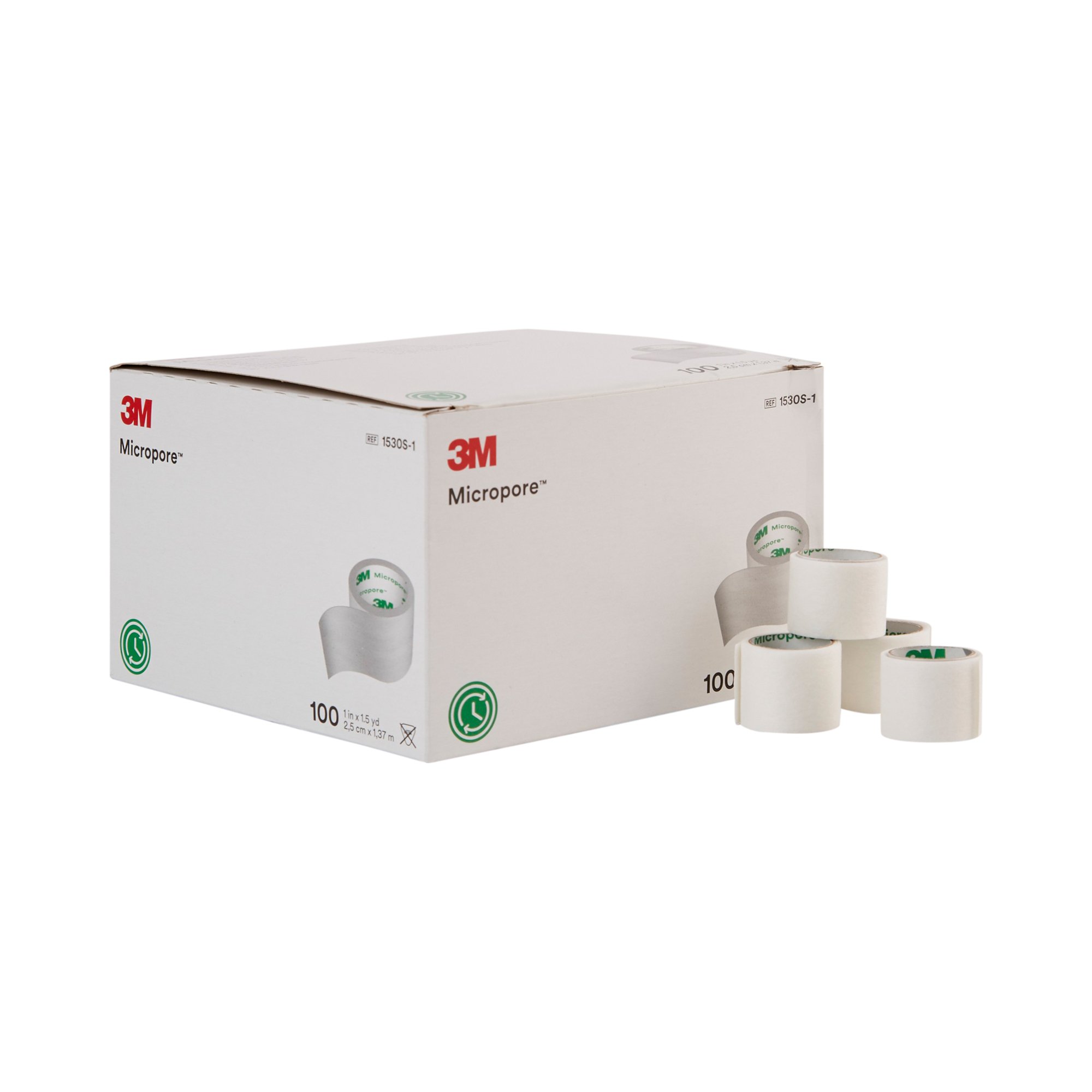 3M Micropore Paper Medical Tape, 1 Inch x 1-1/2 Yard, White MK 6150