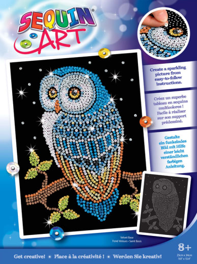 Sequin Art Blue Night Owl