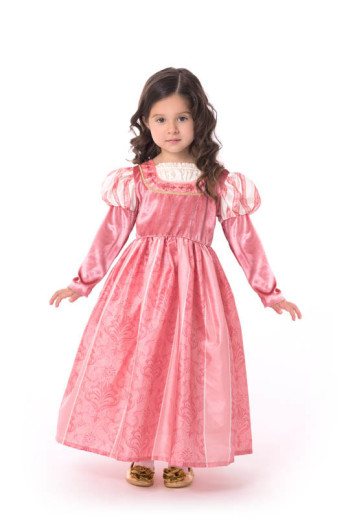 Little Adventures Coral Renaissance Dress, Size M (Ages 3-5)
