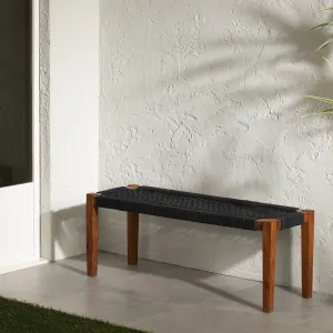 Wood and Rope Bench