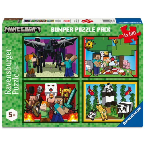 Minecraft - Realms & Adventures: 4 Puzzles (100 Piece each)