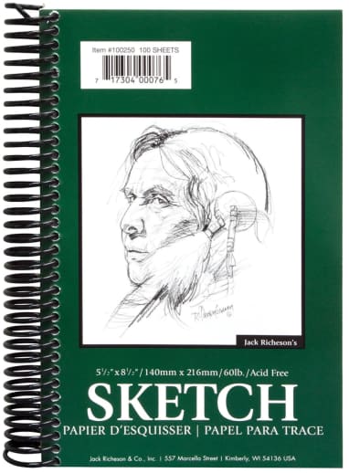 Side Spiral Bound Sketch Pad (5 1/2' X 8 1/2")