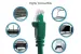 Cat6A Ethernet Patch Cable, Half-moon Boot, UTP, 1 ft, Green