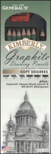 Kimberly Graphite Drawing Pencils (Soft Degrees)