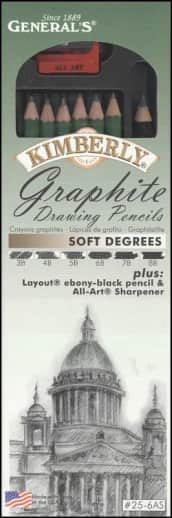 General's Kimberly Graphite Drawing Pencils (Soft Degrees)