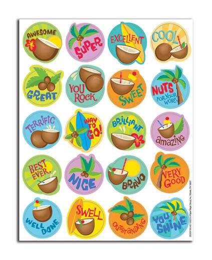 Coconut Scented Stickers