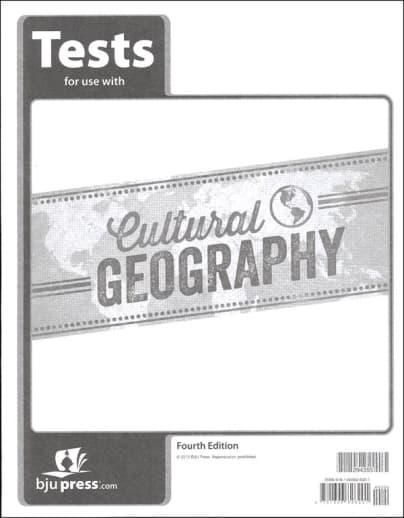 BJU Press Cultural Geography Tests 4th Edition