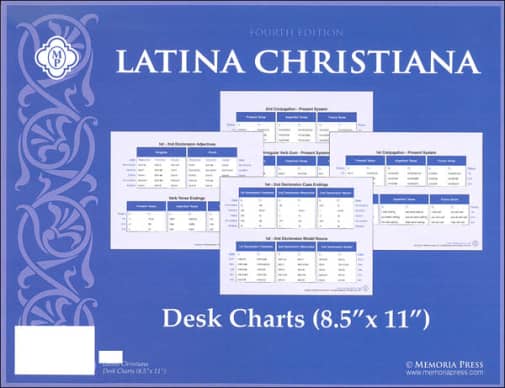 Memoria Press Latina Christiana Grammar Desk Charts