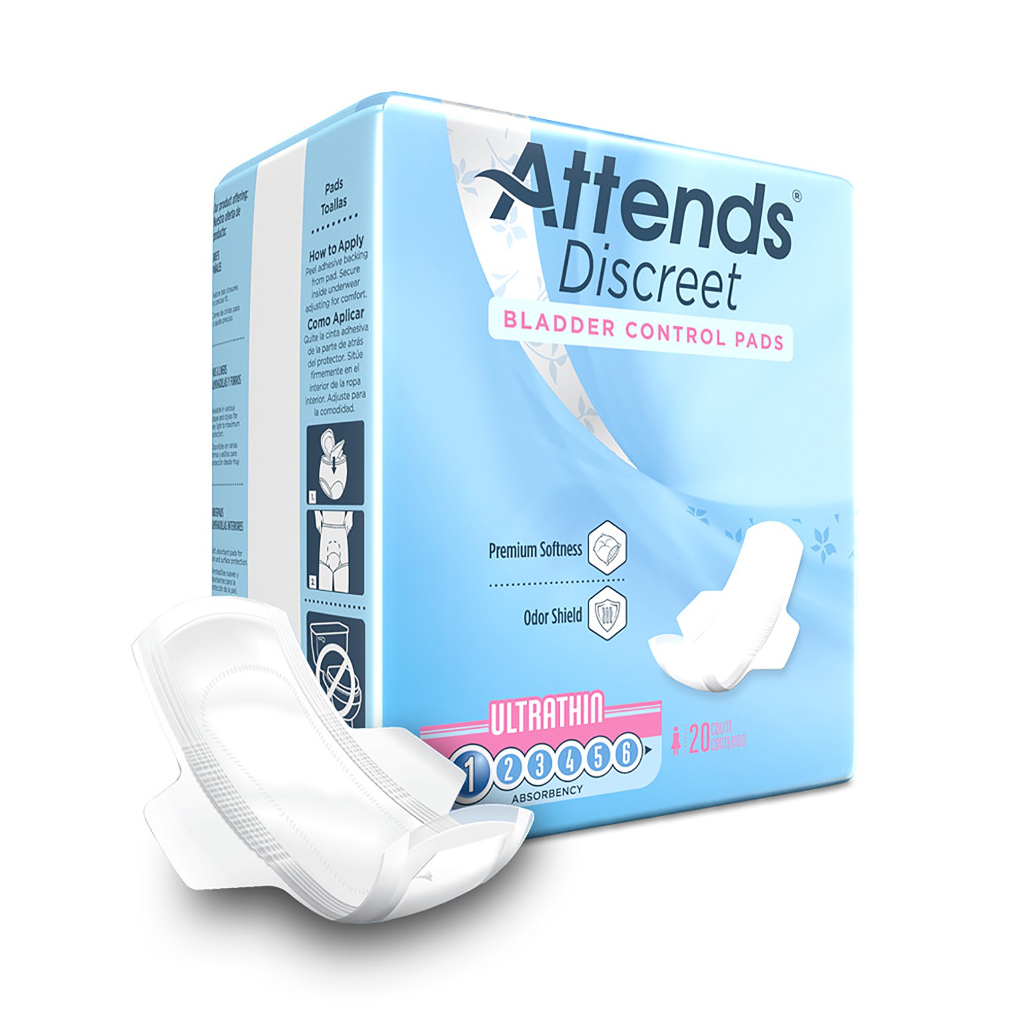 Attends Discreet Women's Ultra Thin Bladder Control Pad MK 1039119