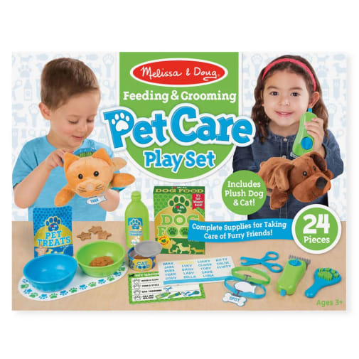 Melissa & Doug Feeding & Grooming Pet Care Play Set