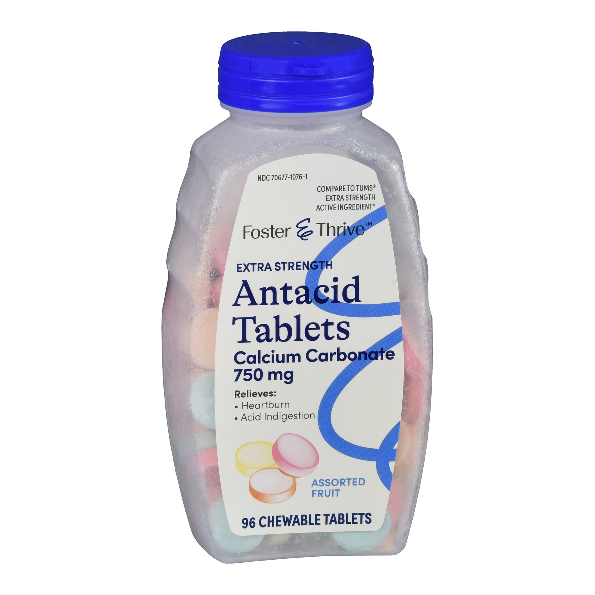 Foster & Thrive Extra Strength Antacid Calcium Carbonate Chewable Tablet, Fruit MK 1235090