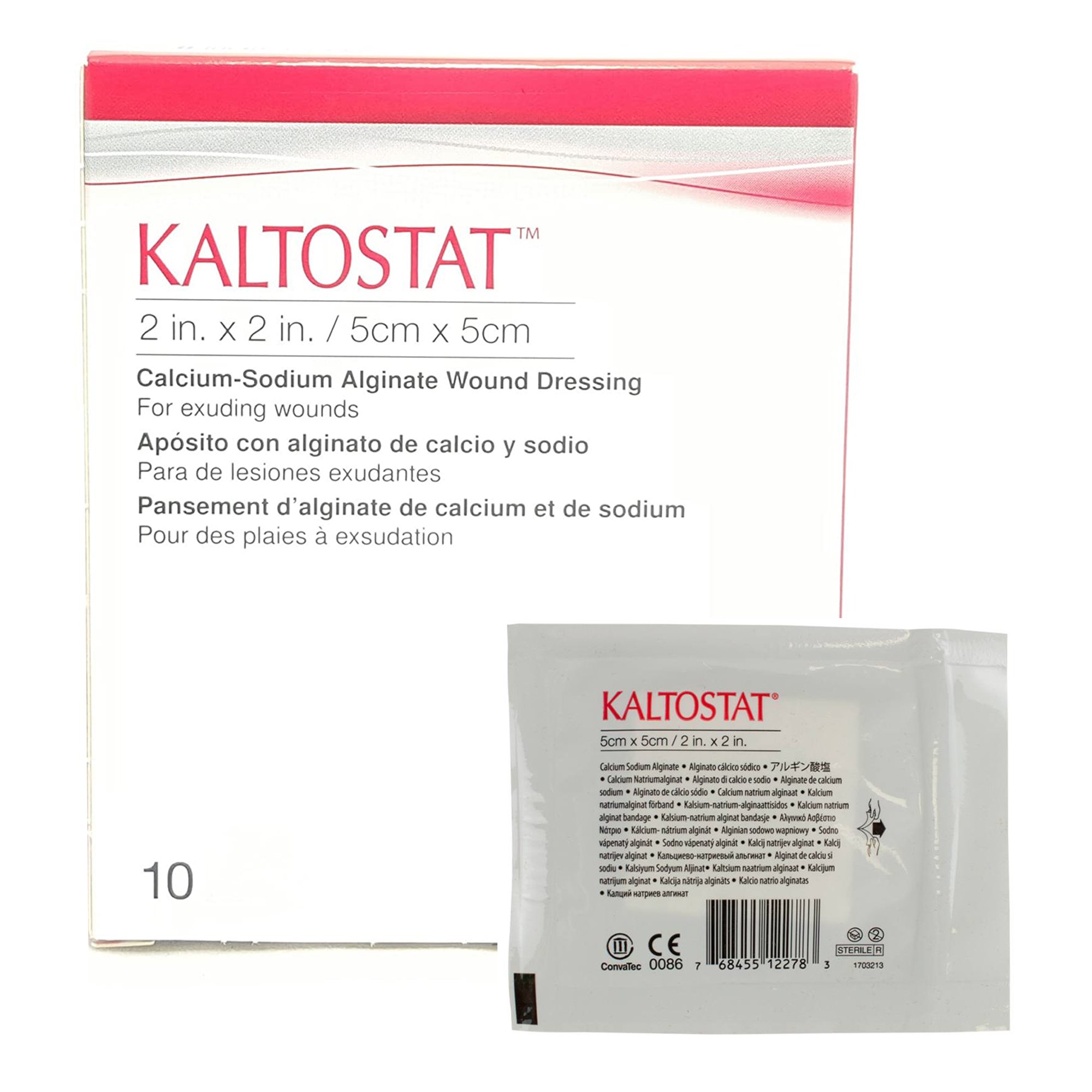 Kaltostat Calcium Alginate Dressing, 2 x 2 Inch MK 400351