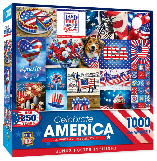 Celebrate America - Red, White, and Blue All Over (1000 Piece)