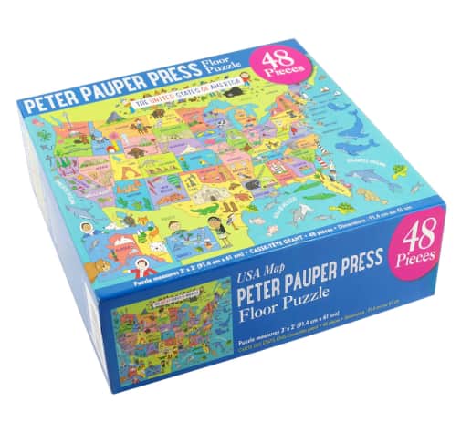 Peter Pauper Press USA Map Kids' Floor Puzzle (48 piece)