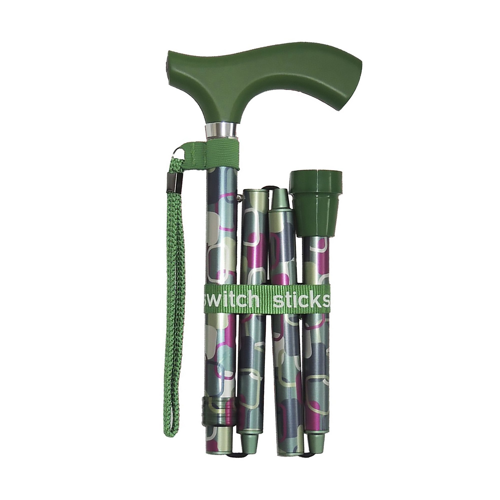 Switch Sticks Folding Cane, Vienna Print, 32 to 37 Inch Height MK 1050004