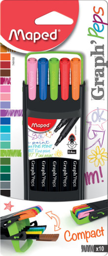 Maped Graph'peps Felt Tipped Fine Point Pen Sets