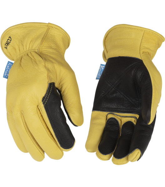 HydroFlector&trade; Water-Resistant Premium Grain Buffalo Driver with Double-Palm, Golden, large