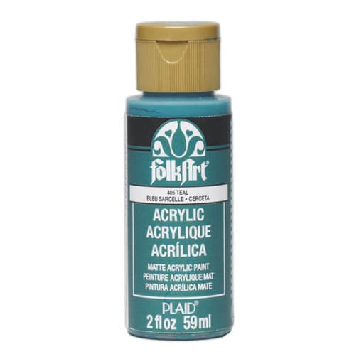 Folkart Color Acrylic Paint Teal - 2 oz