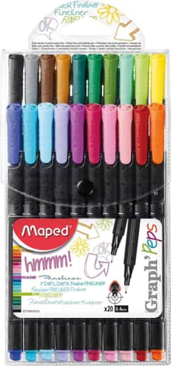 Graph'Peps Fine Point Markers .4 mm (20 Colors)