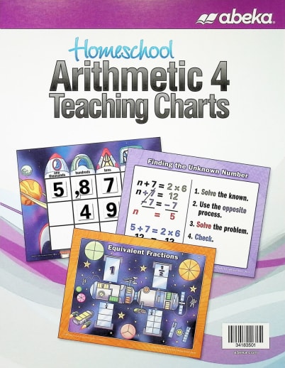Abeka Arithmetic 4 Homeschool Teaching Charts - Revised